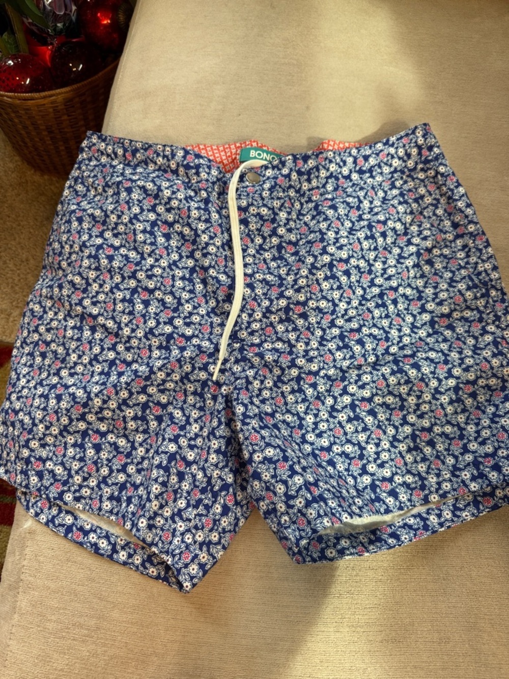 Bonobos Blue Floral Hybrid Shorts